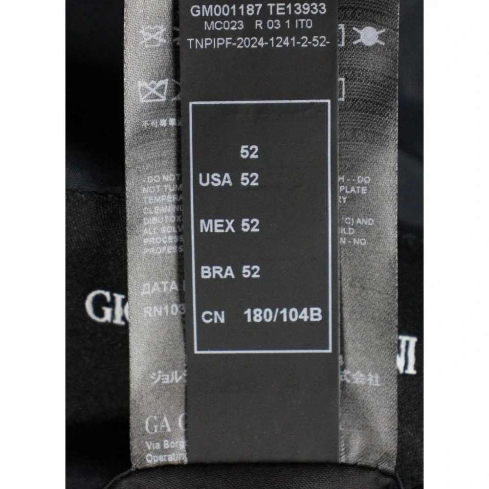 $2995 Giorgio Armani Blazer 42 R (52 EU) Silk Black One Button Shawl Lapel Italy